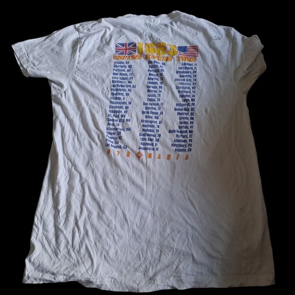 DEF Leppard Shirt Adult Large Black Pyromania Concert USA Tour 80s reprint GTS - Picture 2 of 7